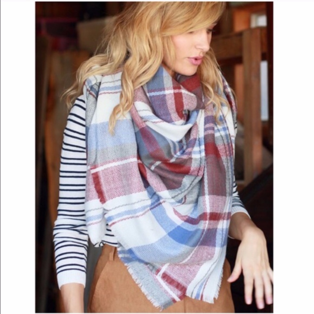CELINE hello fall scarf - BLUE MIX - Picture 4 of 5